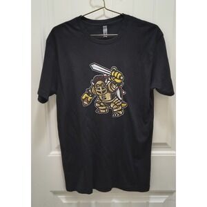 Bowser "Iron Koopa" Football Knight Graphic Tee Black Med Super Mario Sports